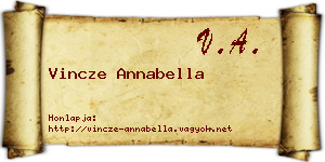 Vincze Annabella névjegykártya